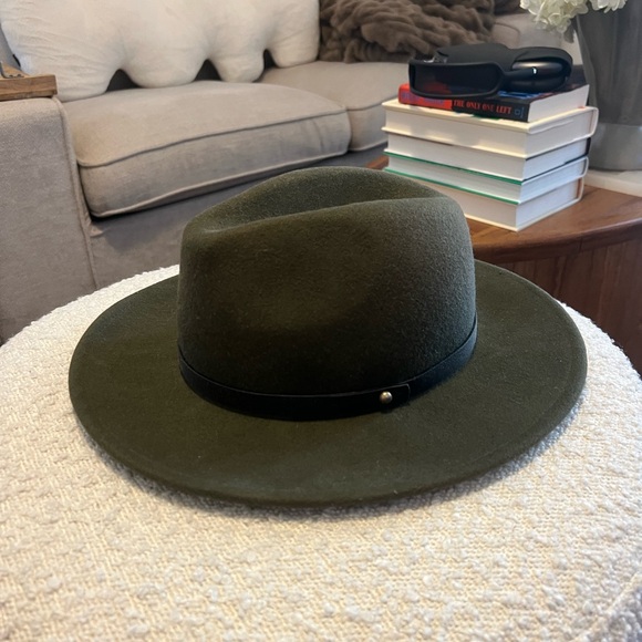 Free People Accessories - Free People Olive Green Fedora Hat